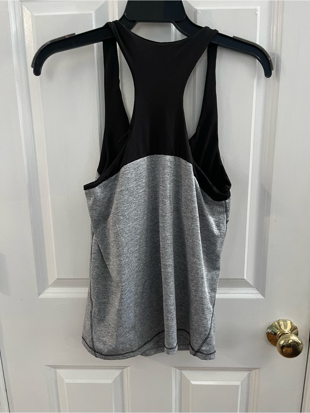 Aviva Women's Black and Gray Racerback Tank - Picture 3 of 3